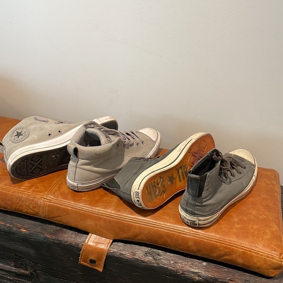 Mens converse size 9.5. Limited edition (darker pair) selling as is - Picture 2 of 5
